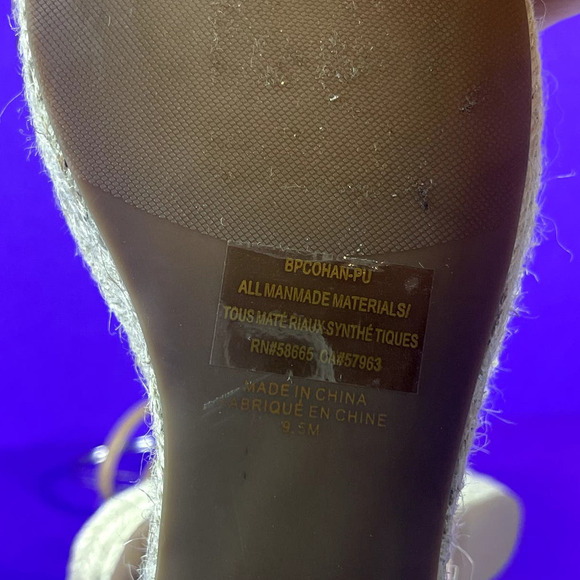 BP. Women's Nude Cohan Espadrille Platform Wedge‎ Strappy Sandal Size 9.5-NEW - Picture 7 of 7